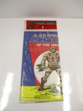 Vtg 1983 Masters of the Universe Party Paper Tablecover (54x88 In) He-Man USA